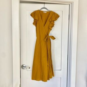 Madewell cotton, wrap, midi-dress NWOT